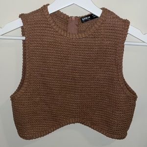 Waffle Knit Crop Tank Top